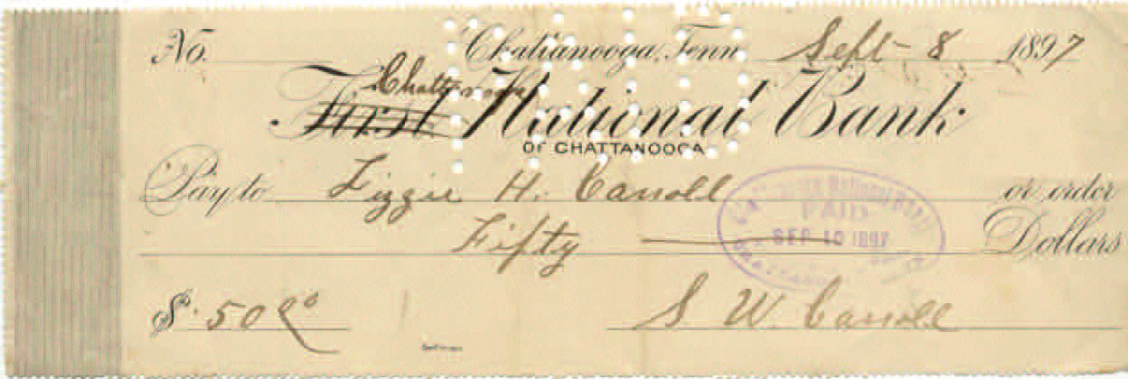 Chattanooga NB X out 1st NB 9-8-1897